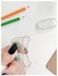 غطاء حمايةٍ لسماعة آيربودز بتصميم نظارة صيفية مع سلسلة مفاتيح مضادة للضياع شفاف