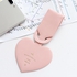 Sanwood Simple Heart-shaped Luggage Tags PVC Passport Label Straps Travel Accessories-Pink