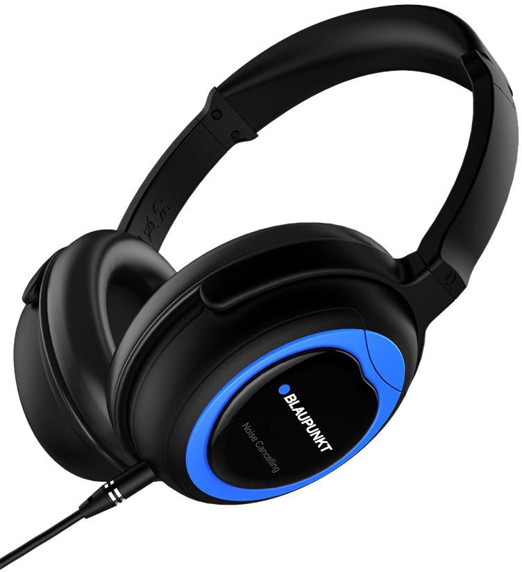 Blaupunkt Stereo Noise Cancelling With Mic, Over-Ear Headphones Black/Blue