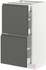 METOD / MAXIMERA Base cab with 2 fronts/3 drawers - white/Voxtorp dark grey 40x37 cm