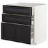 METOD / MAXIMERA Base cabinet with 3 drawers, white/Bodbyn off-white, 80x60 cm - IKEA