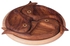 Get Natural Callus Wood round snack plate, 4 Pieces, 24 cm - Wooden with best offers | Raneen.com