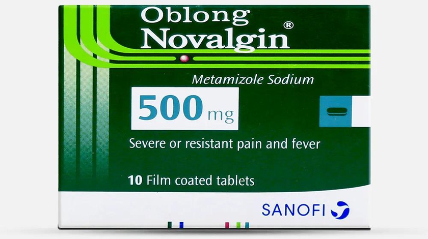 Oblong Novalgin | Analgesic and Pain Killer | 10 tablets | 500mg | for severe or resistant pain and fever.