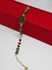 RA accessories Women Bracelet Of Golden Stainless With Green Crystal & Elegant Pendant