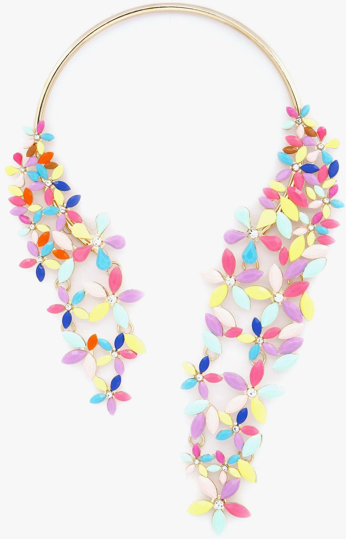 Multi- Coloured Floral Necklace