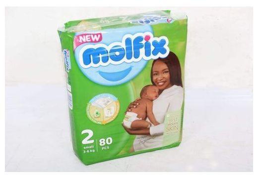 Molfix Baby Day & Night Jumbo Pack Size 2, 3-6Kg,80Pcs (×2)