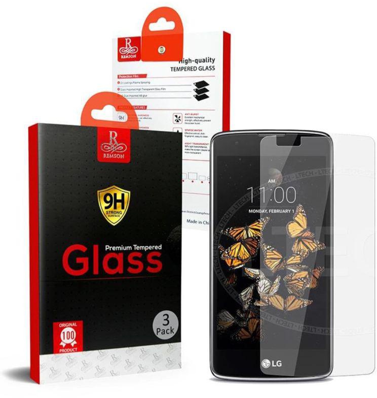 Pack Of 3 Tempered Glass Screen Protector For LG K8 Clear