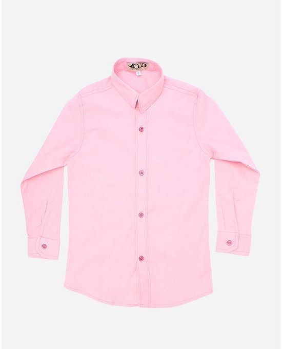 Evo Boys Full Sleeves Buttoned Shirt - Pink