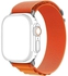 حلقة Alpine لساعة Apple Watch 42/44mm من النايلون المنسوج الدائري سلسلة 6 - برتقالي