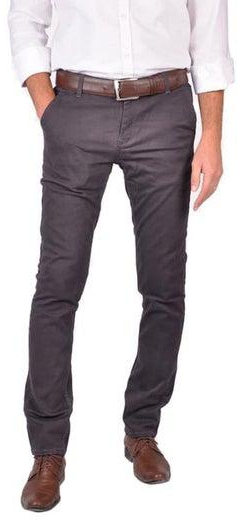 Solid Design Pants Dark Grey