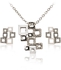 ‫(MM219) 18K White Gold Plated Shells Jewelry Set