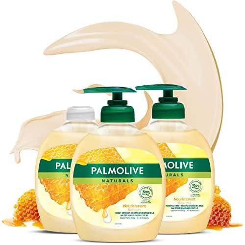 Palmolive Liquid Hand Soap Pump, Milk & Honey, 3 X 300 Ml