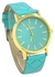 Bluelans Unisex Mint Green Checkers Faux Leather Analog Watch