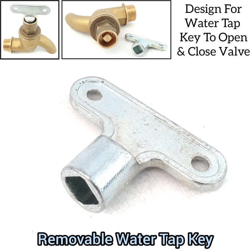 Removable Water Tap Key for Wallbibtap Garden And Outdoor Bibtap