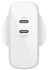 Belkin BoostCharge Dual USB-PD GaN Wall Charger 68W (USB-C Fast Charger for iPhone 13, 13 Pro, 13 Pro Max, 13 mini and Earlier Models, iPad Air 2020, Pixel, Galaxy, MacBook Pro and more) White