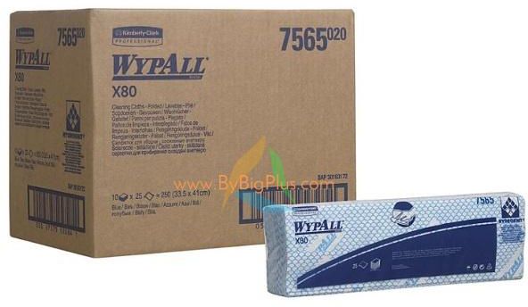 Kimberly Clark Bag of 25 Blue WYPALL X80 Cloths (1 Box of 10)