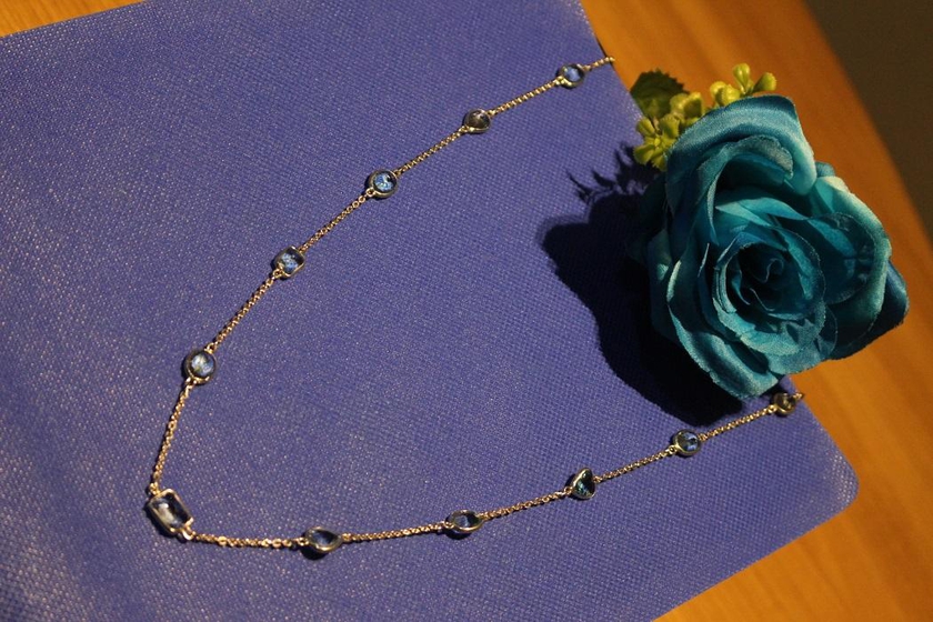 Magari Sky Blue Topaz Gemstone Necklace (As Picture)