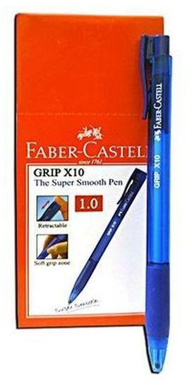 Faber Castel Faber Castell Ballpoint Pen Grip X10 - 1.0mm - Blue - 10 Pcs.