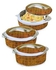 VTCL Set Of 3 Casseroles Food Warmer Serving Dish -- Brown