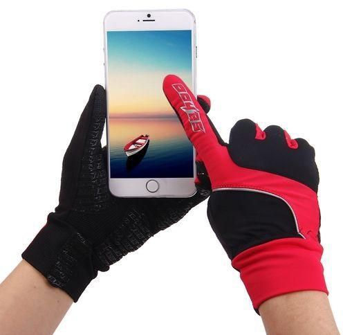 Generic Touch Screen Full Finger Glove For Outdoor Sports Cycling Biking - 1 Pair L - Red