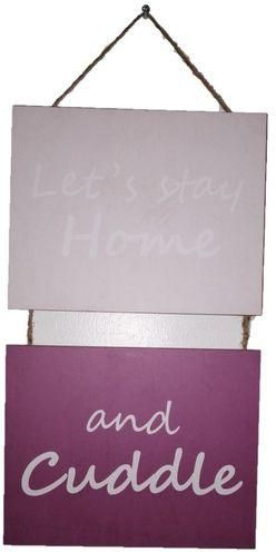 Home Etcetera Stay Home & Cuddle Wall Plaque, Home Etc.