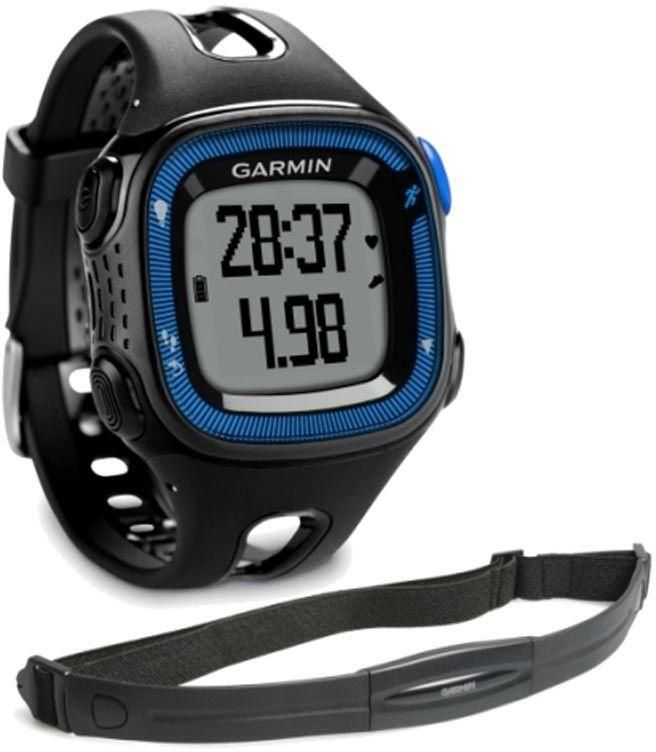 Garmin Forerunner 15 HRM GPS Running Watch With Heart Rate, Distance, Pace - Black/Blue