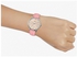 كاسيو ساعة يد نسائية جلد مقاومة للماء بعقارب لون وردي LTP-VT01L-4BUDF