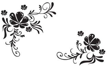 ملصق لديكور الحائط بتصميم زهور أسود 60x90سم