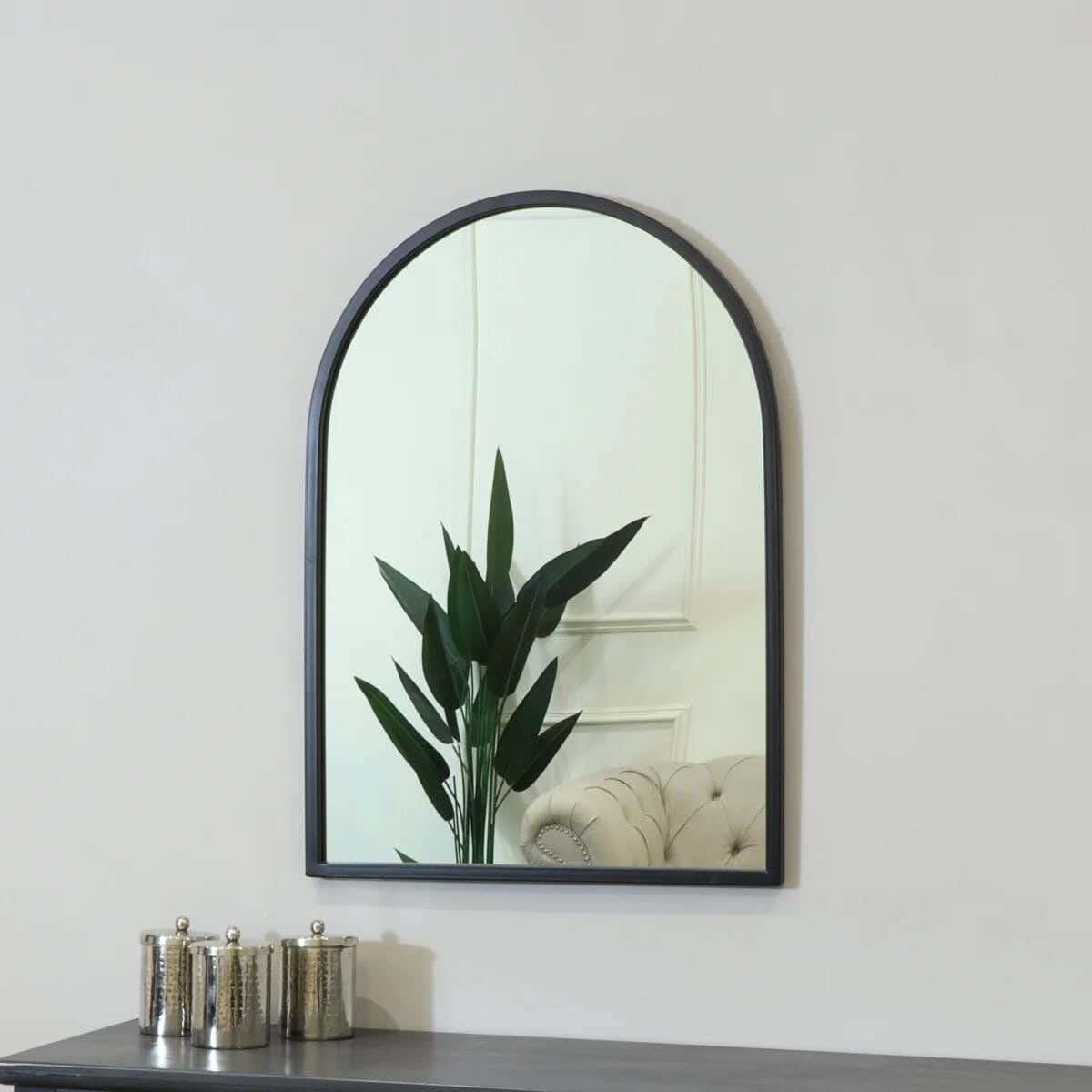 Get Oval Glass Wall Mirrors With Wooden Frame, 60 X 40 Cm - Clear MSTRN309CLR with best offers | Raneen.com
