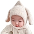 Baby Beanie Earflaps Hat, Azonee Lamb Wool Baby Winter Hat Earflaps Fleece Hats, Toddlers Warm Beanie Skull Cap for Kids Boys Girls 9M-3Yrs