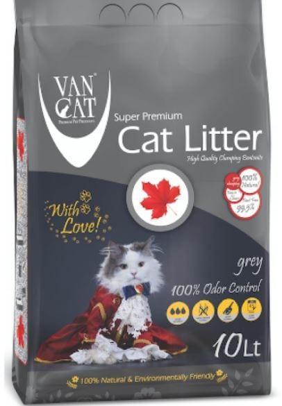Van Cat White Clumping Bentonite Cat Litter Grey 10Kg