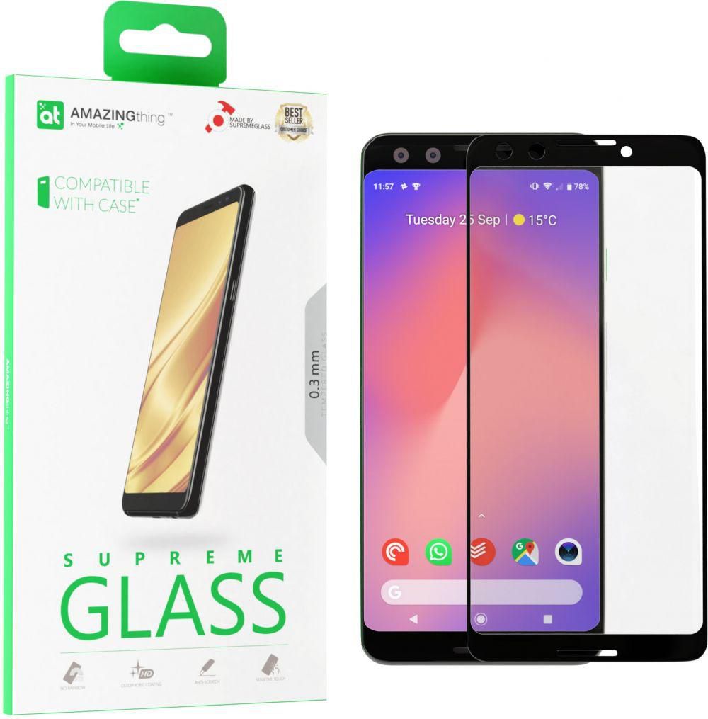 Amazing Thing Google Pixel 3 Fully Covered Glass Screen Protector - Tempered Supreme Glass 2.5D