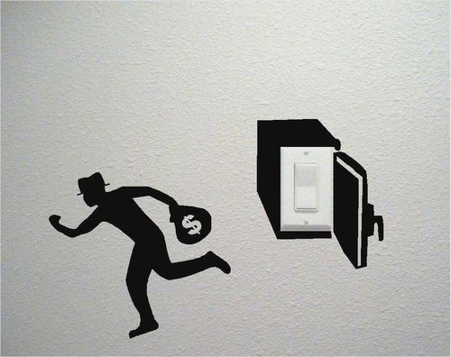 Robber Switch Wall Decal Sticker