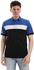 Kady Color Block Polo Shirt - Blue, White & Black