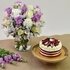 1 Kg Red Velvet Cake With Pink Floral Arrangement