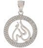 AK Jewels Silver Heart Framed Charmed Round Framed Allah Pendant PD0026