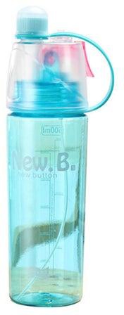 زجاجة ماء رياضية صلبة مزودة ببخاخ لون أزرق 400مل