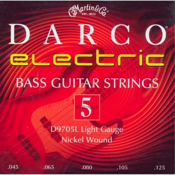 Martin Darco D9705L Elec 5 String Bass ,Light 45-125 (Red)