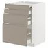 METOD / MAXIMERA Bc w pull-out work surface/3drw, white/Vedhamn oak, 60x60 cm - IKEA