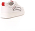 White Lace-up Flat Front Sneakers For Men