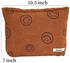 Smiley Face Makeup Bag Cosmetic Bag for Women,Large Capacity Canvas Makeup Bags Travel Toiletry Bag Accessories Organizer,Brown
