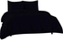 3-Piece Duvet Set Cotton Black 86 x 90inch