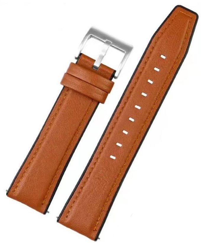 20mm Leather Strap Band For Samsung Galaxy Watch 4/ 4 Classic, 5/ 5 Pro, Watch 3 (41mm), Active/ Active 2 (40mm)