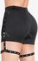 Gothic Mesh Overlay Tie Dye Grommets Buckle Garter Shorts - L | Us 12