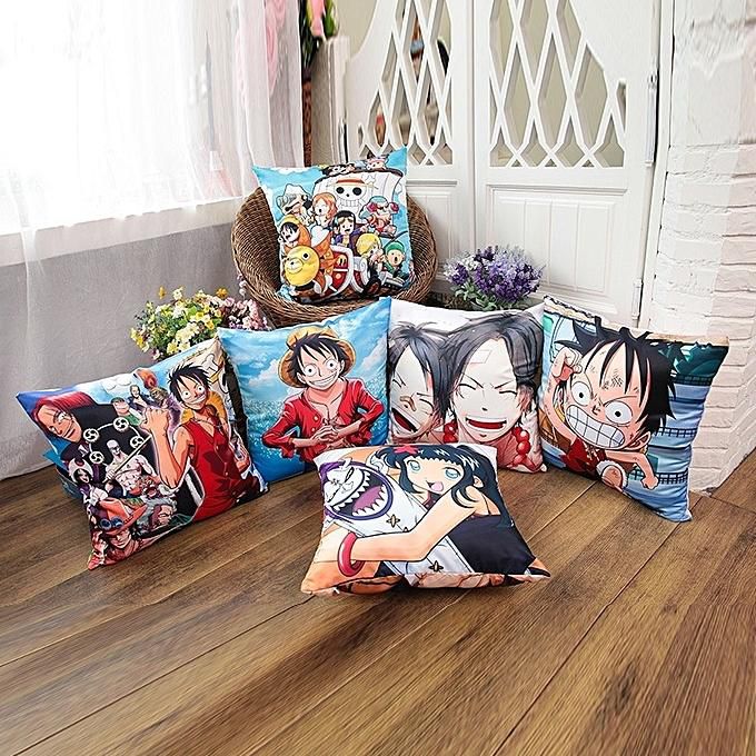 Generic One Piece Home Decor Cushion Covers Janpanese Anime Monkey D Luffy Figures Sofa Throw Pillwcases