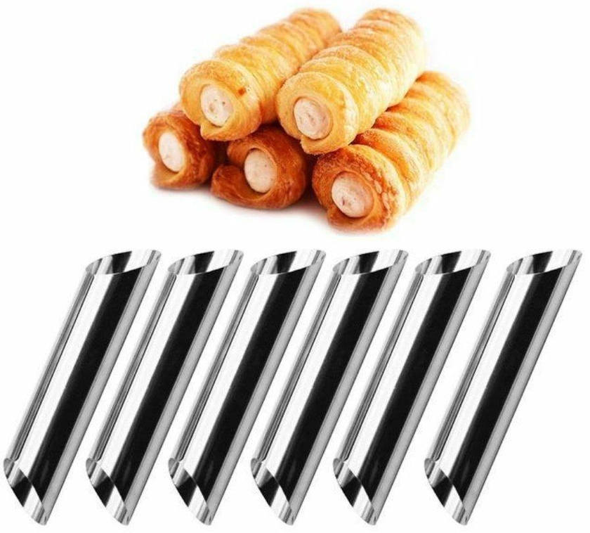 6 Pieces Cream Horn Molds Stainless Steel
