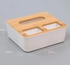 Tissue box and remote organizer