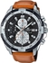 Casio Edifice Men's Black Dial Leather Band Watch - EFR-539L-1BVUDF