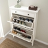 HEMNES Shoe cabinet with 2 compartments - white 89x30x127 cm