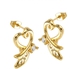 VP Jewels Women's 18K Gold Plated Crossed Heart Design Jewelry Set, 2 Pieces